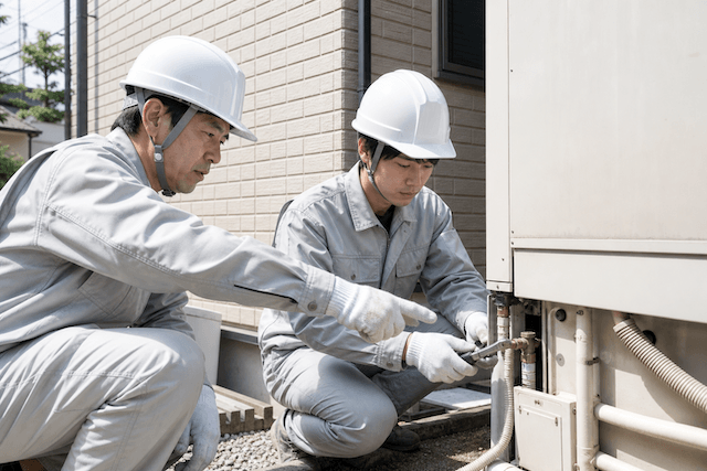 OJTの様子 | 有限会社シナ設備工業